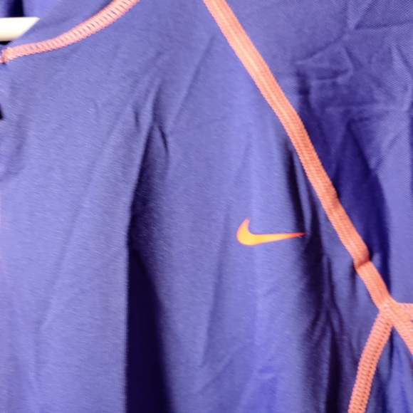 Womens Nike Cycling shirt size Xl Zip front Blue and orange - Picture 2 of 7